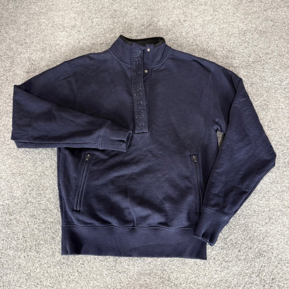 PXG Parsons Xtreme Golf Mens XS Navy Blue‎ Snap Neck Sweatshirt Pullover Casual
